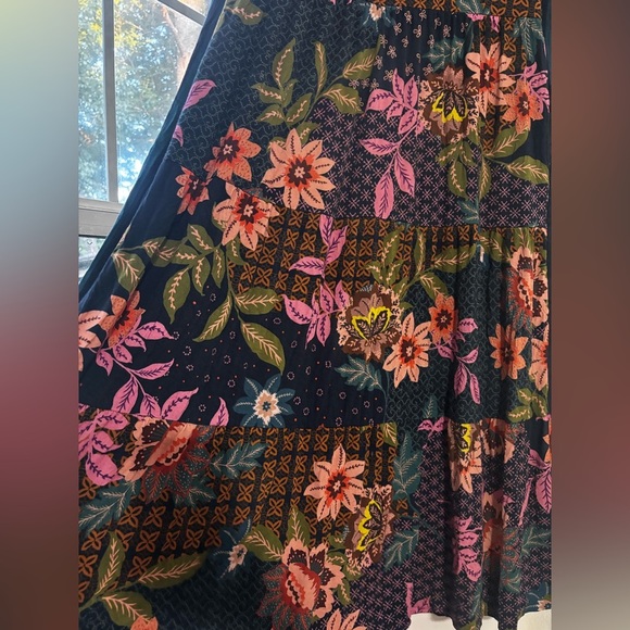 JOHNNY WAS DELFINO TIERED CAP SLEEVE MAXI DRESS Sz PXL - Picture 4 of 11